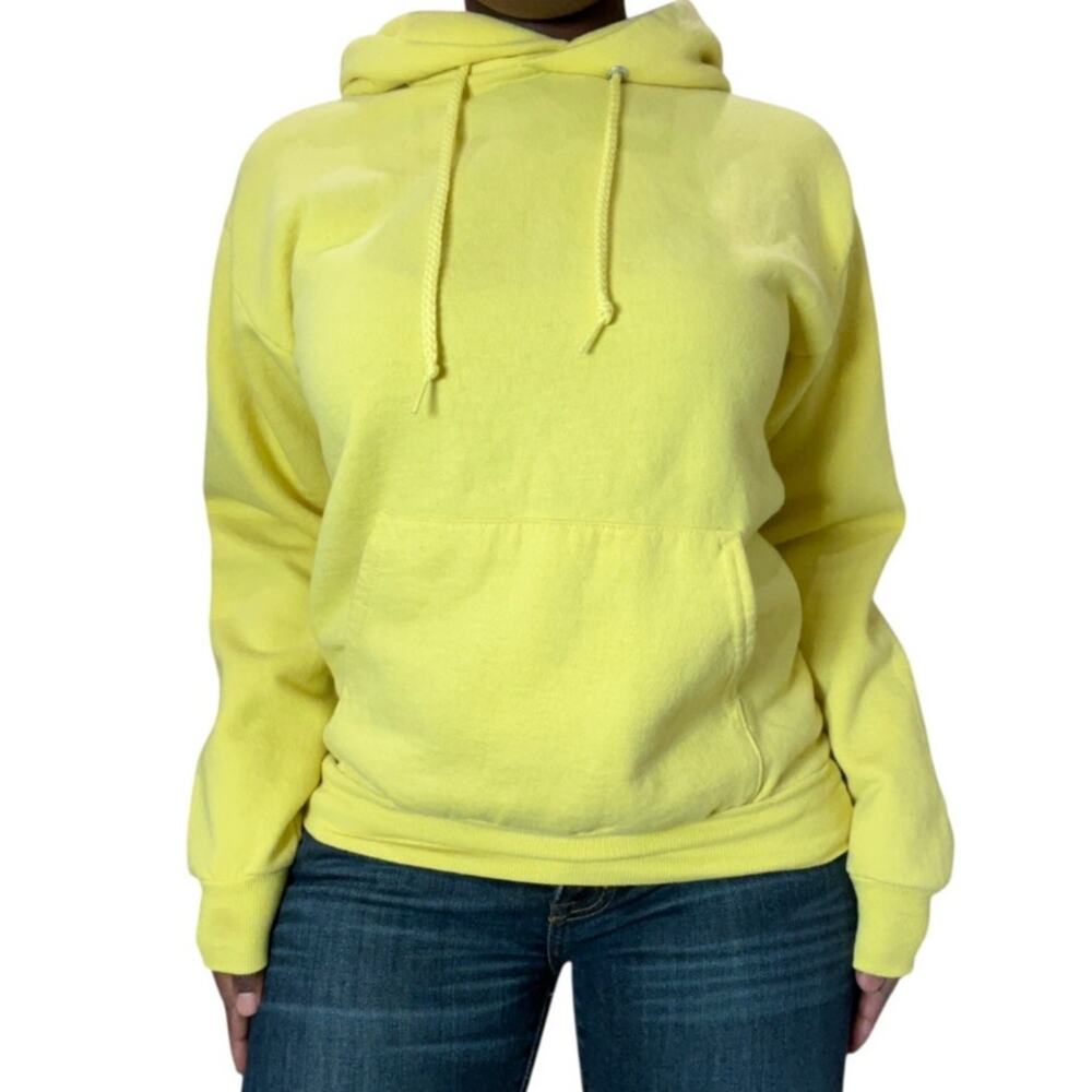 Hanes Cotton Blend  Yellow Pullover Hoodie, Small